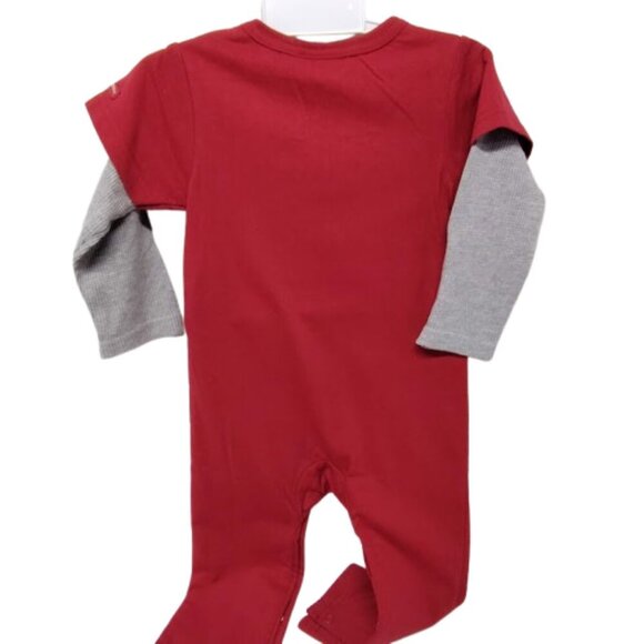 Radio Flyer 1 Piece Snap Bottom Outfit 2004 Red with Grey Sleeve 24 Months NWT - Picture 5 of 10